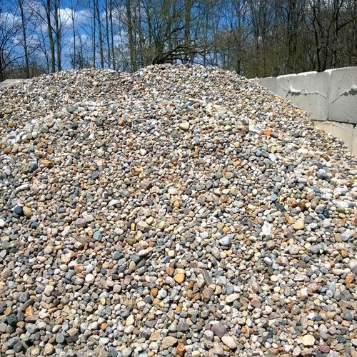 River rock pile in JB's bay